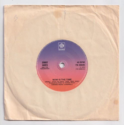 (AD429) Jimmy James & The Vagabonds, Now Is The Time - 1976 - 7" vinyl