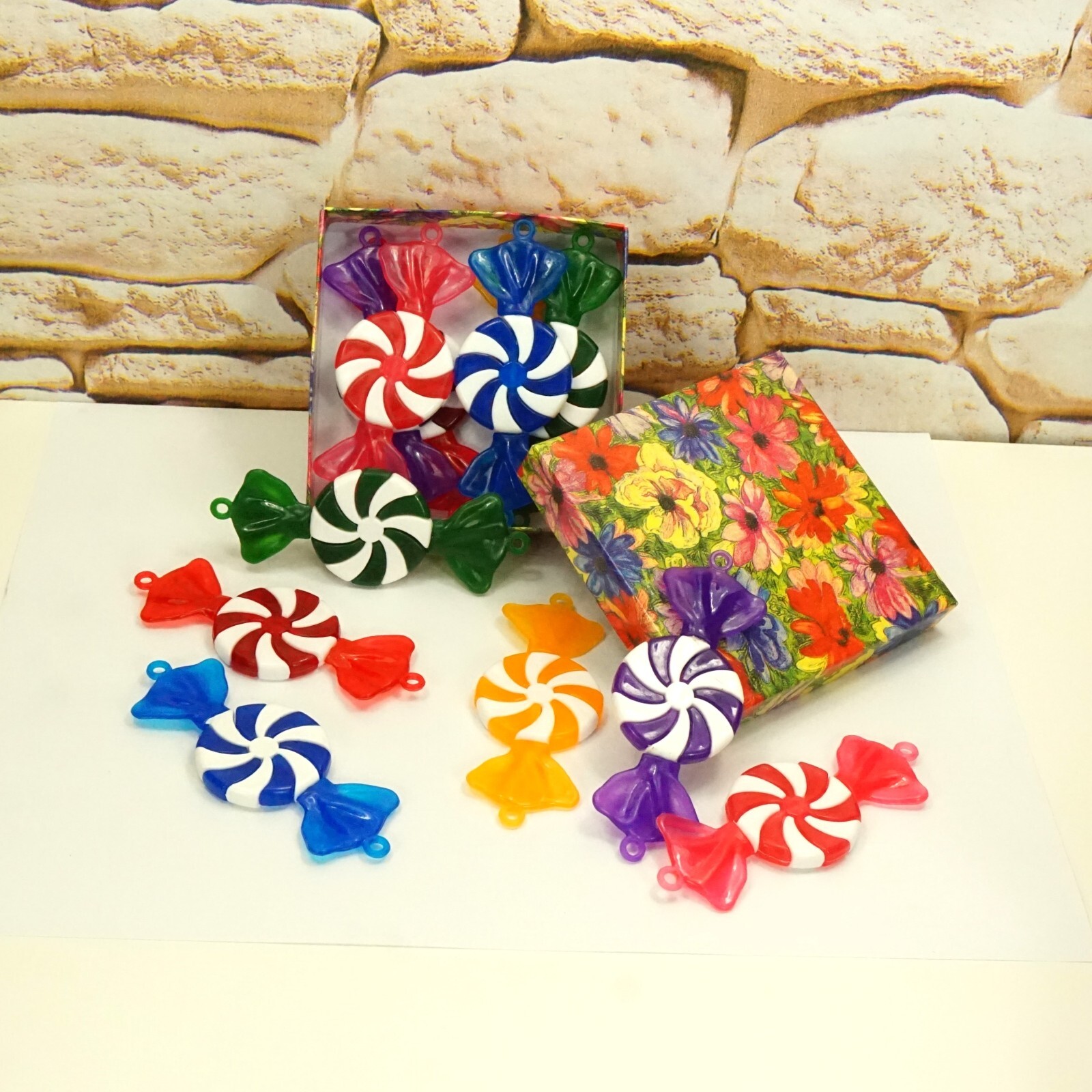 PEPPERMINT CANDY CHRISTMAS tree hanging ornaments Xmas garland ideas