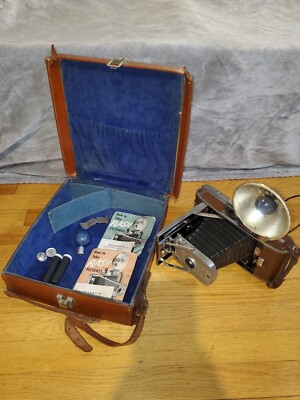Vintage Polaroid Land Camera Model 95 With Case and Accessories