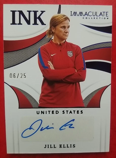 2021 Panini Jill Ellis Immaculate Collection - Ink Sapphire #IK-JE  06/25 AUTO