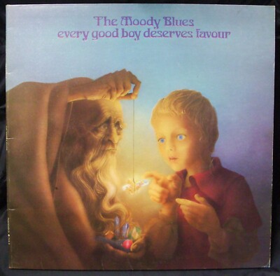 THE MOODY BLUES - EVERY GOOD BOY DESERVES FAVOUR- LP- 1971 THRESHOLD GATEFOLD w/