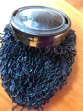 LOVELY ANTIQUE VICTORIAN BEADED PURSE IRIDESCENT BEADS