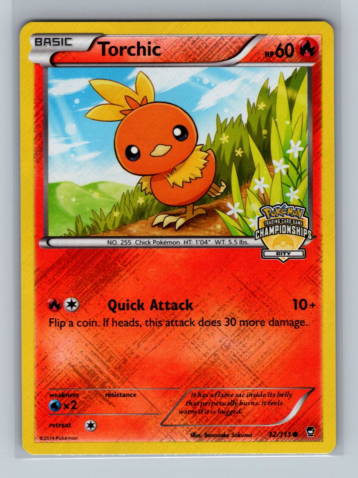 Pokemon Card - Torchic 12/111 - Championship Series - Reverse Holo