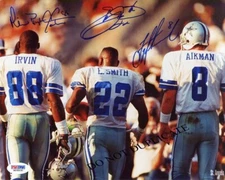 DALLAS  COWBOYS - THE  TRIPLETS  -  11  X  14  GLOSSY  SIGNED  PHOTO  REPRINT