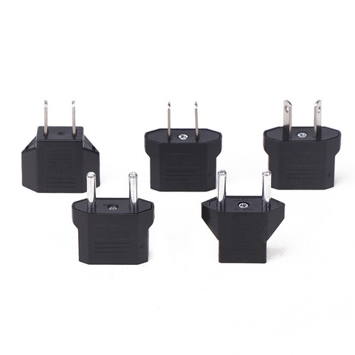2Pcs European US AU EU US To EU/EU To US Plug Adapter Euro Travel Power Adapter - Photo 11/17