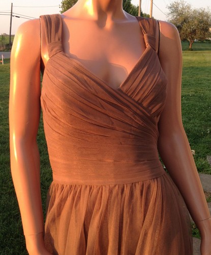 Neu mit Etikett G&G 511 Designer-Tüllkleid kurz Hochzeit Brautjungfer Party Abschlussball LATTE ~ 16 - Bild 5 von 9