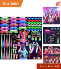158 PCS Glow in the Dark Party Supplies Neon Favors for Events and Celebrations