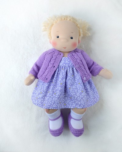 Muñeca bebé Waldorf personalizada 14 pulgadas (36 cm) de alto. Muñeca Steiner personalizada natural - Imagen 23 de 24