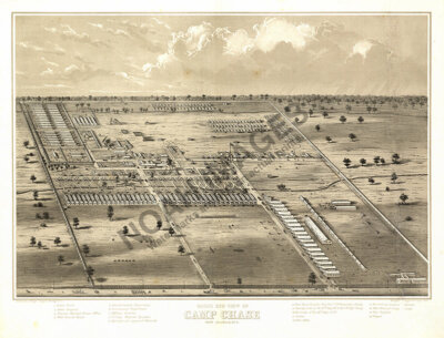 Panoramic View of Camp Chase Ohio 16x20
