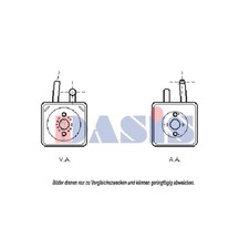 AKS DASIS Ölkühler 97x96x59 für VW Passat 3B3 3B2 3B6 3B5 Audi A6 Avant 4B C5