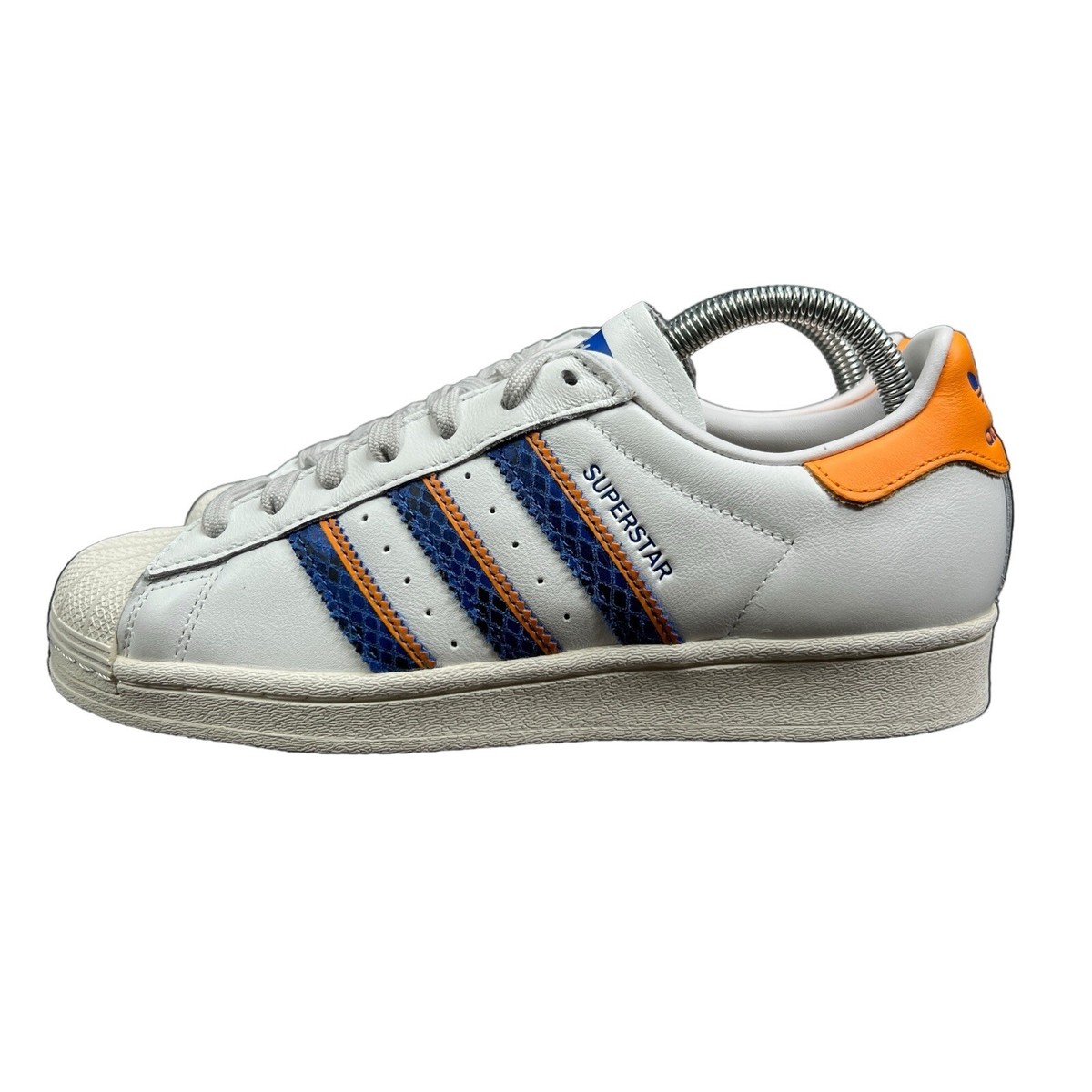 ゴールデンサイズUSA製90s oldstussy サーフマン　L size Adidas Superstar White Orange Rush Snakeskin Shoes FZ6476