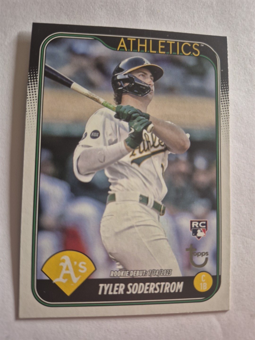 Tyler Soderstrom RC 2024 Topps Update Vintage Stock Rookie Debut A's #US116 /99