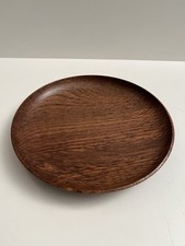 Vintage Midcentury 10" Artisan Exotic Hardwood Shallow Bowl Hand Turned Signed