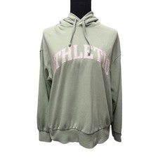 H M Long Green Hoodie Sweatshirt Athletic Size XS Super Soft