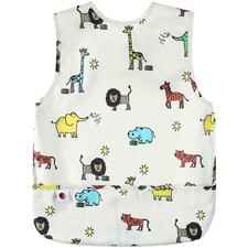 Waterproof Baby Toddler Eating Smock Bib Mess Proof Wearable Apron With Tie
