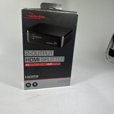 Rocketfish RF G1502 4K Ultra HD HDMI Splitter 1 In 2 Out Unit