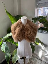 Vintage 1950s Real Fox Fur Collar Silk Lined Rare Find