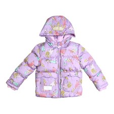 Character Toddler Girls Cozy Sherpa Lined Puffer Jacket (Disney Princess, 4T)