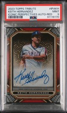 2023 Topps Tribute Iconic Perspectives Auto Keith Hernandez #IPAKH Red /10 PSA