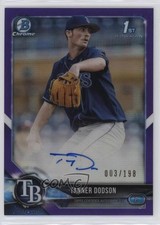 2018 Bowman Draft Chrome Pick Purple Refractor 3/198 Tanner Dodson Auto 0o0