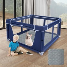 42 Inch Puppy Playpen with Dog Pads Sturdy Safety Dogpen XVISHX 42x42 Inches