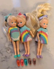 Vintage Quints Dolls Cousins Babysitters With Extra Shoes TYCO 90’s