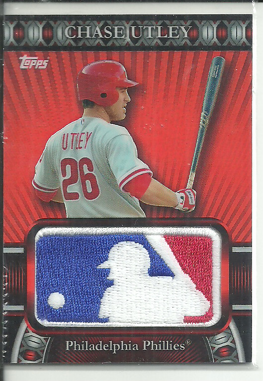 CHASE UTLEY 2010 TOPPS BASEBALL MLB LOGOMAN PATCH SSP #D/50!!!!!!RARE!!!