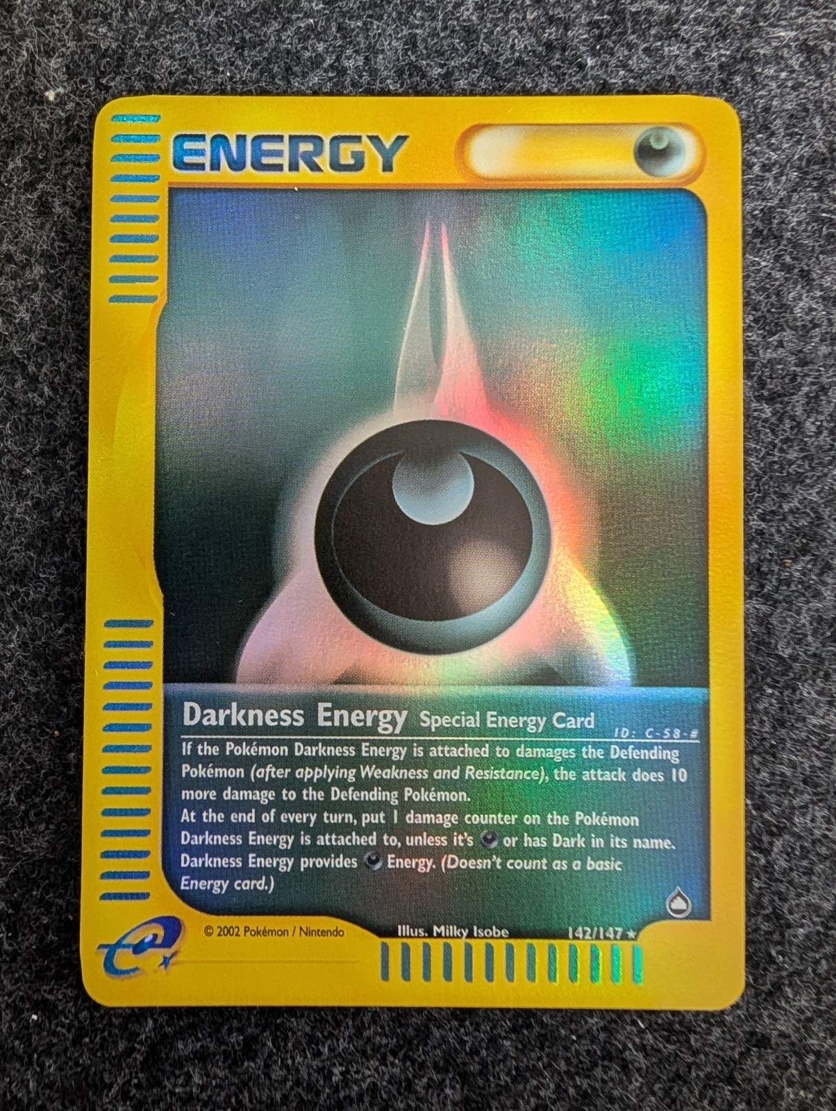 Darkness Energy 142/147 Reverse Holo Aquapolis NM Rare E-Reader - Pokemon TCG