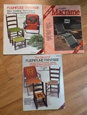 VINTAGE Macrame Lawn And Patio Chair Pattern INSTRUCTION Lot Of 3 Books PLAID'S