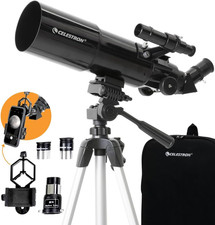 Travel Scope 80 Portable Refractor Telescope   80Mm Aperture, Fully-Coated Glass