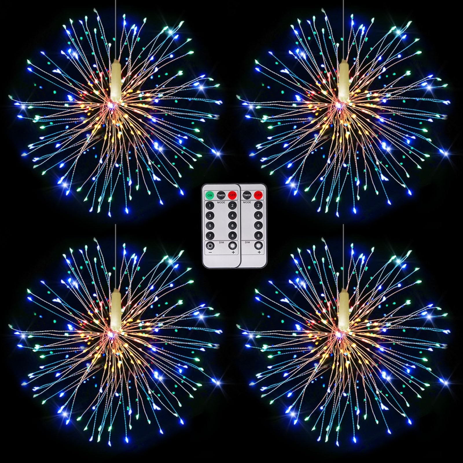 Fairy Firework LED String Lights 8 Modes Dimmable Waterproof DIY Decor