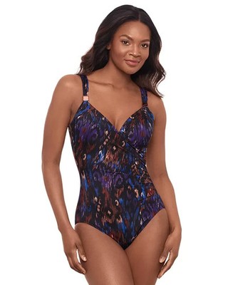 Miraclesuit Womens Tapiz Siren Underwired One-Piece Swimsuit Tapiz