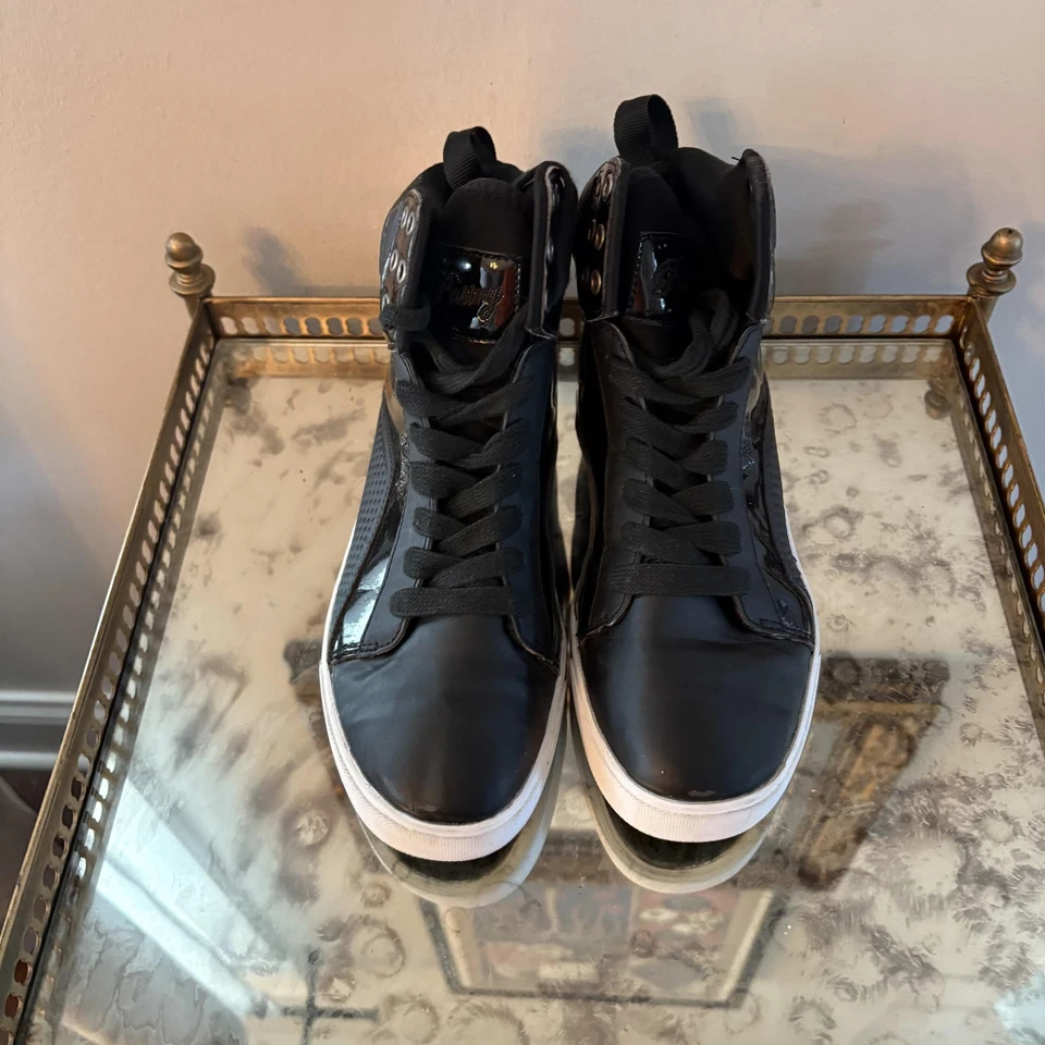 Zapatos de caña alta de pastelería para mujer talla 8 negro charol glam pastel zapatillas Foto 2 de 4