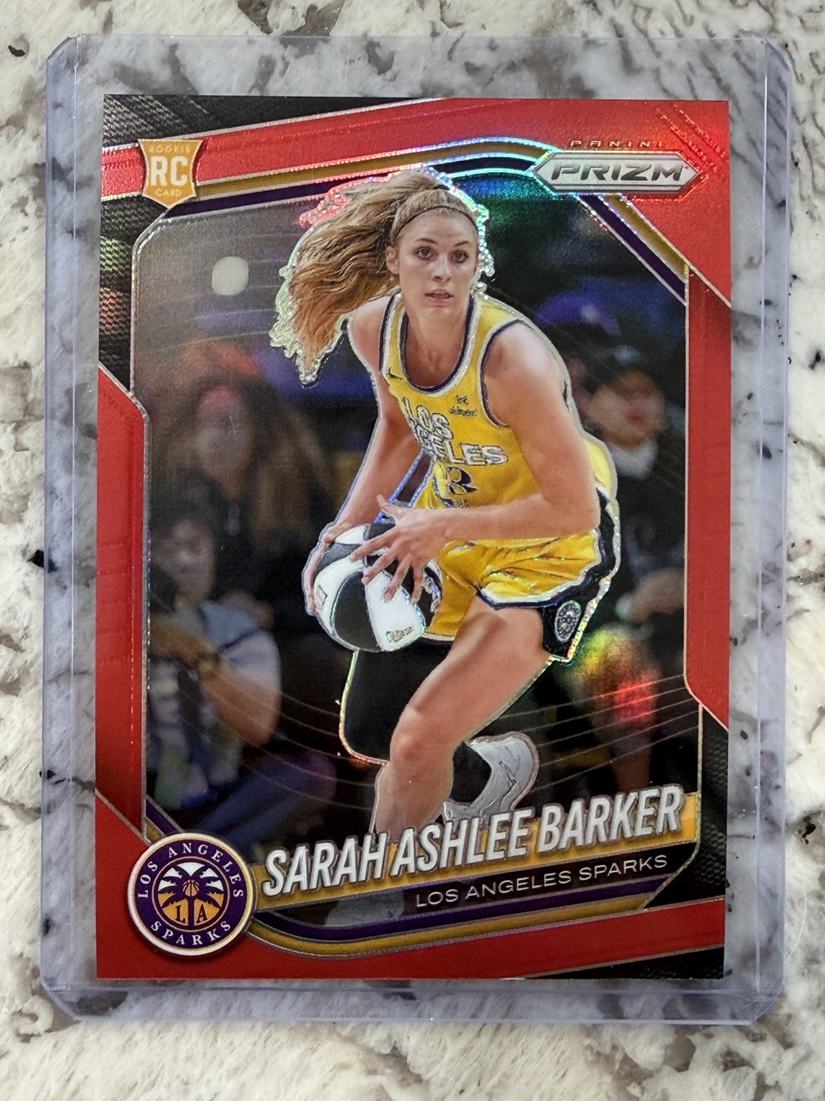 Sarah Ashlee Barker 2025 Panini Prizm WNBA RC Red /299 #31 Sparks Rookie