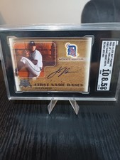 Justin Verlander 2005 Fleer First Name Bases Auto Silver /401 SGC 8.5