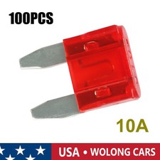 100x 10A Miniature Blade Style Fuse APM/ATM 32V Short Circuit Protection for Car