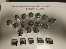 20x Radmuttern Kappen Chrom BARKAS B1000 /Oldtimer 19MM