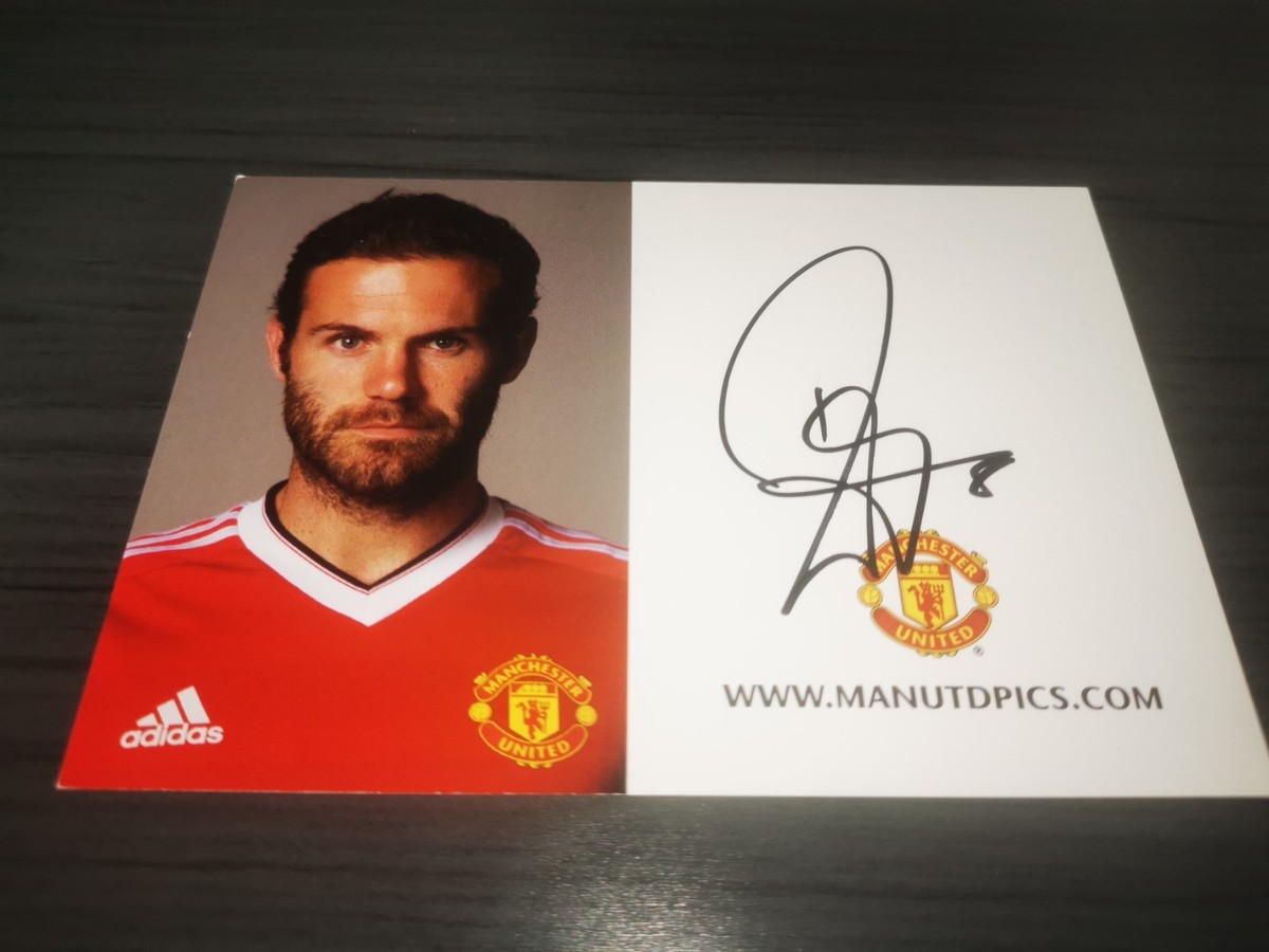 Juan Mata hand signed Manchester United Club autograph card | eBay