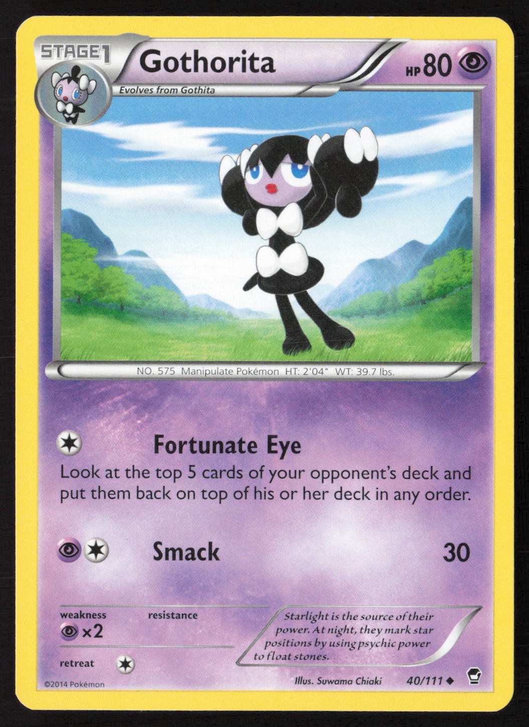 Gothorita 40/111 Uncommon Furious Fists Pokemon Moderately Played