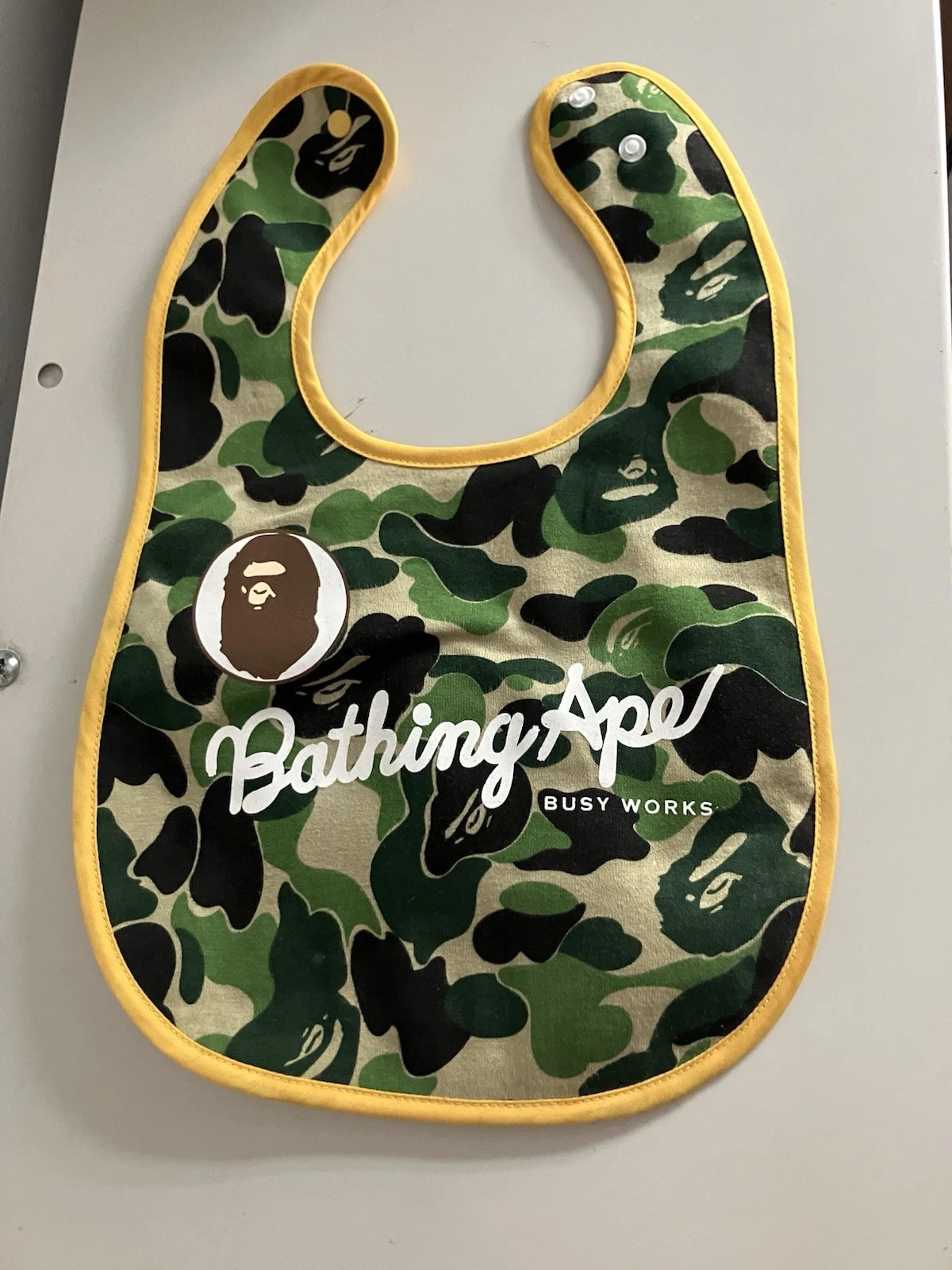 Bathing Ape Busy Work Camo Baby Bib