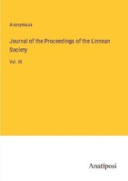 Journal Of The Proceedings Of The Linnean Society Anonymous