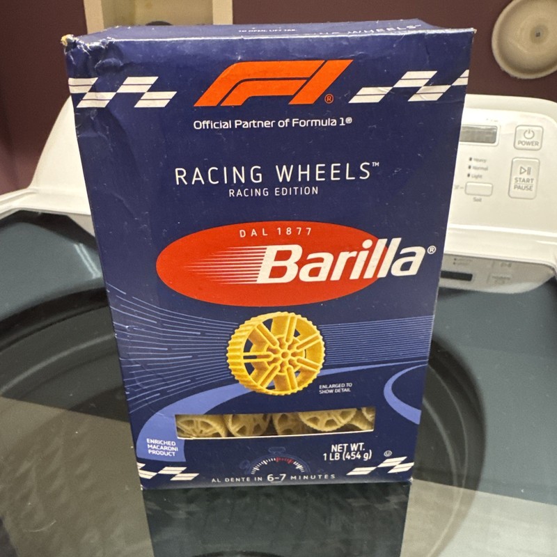 FORMULA 1 F1 BARILLA PASTA RACING WHEELS 1 LB DOMENICA ITALIANO PASTA * NORRIS *