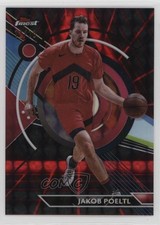 2023 Topps Finest Common Red & Black Geometric Refractor 12/20 Jakob Poeltl 9cf