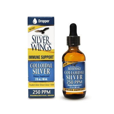 Natural Path Silver Wings Colloidal Silver Liquid - Enhanced Immune Support S...