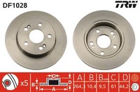 2X TRW Bremsscheibe DF1028 FüR JA0 Safrane Renault ScÉNic 1 GroßRaumlimousine