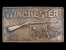 SK01168 VINTAGE 1970s  WINCHESTER REPEATING ARMS  GUN  FIREARM BELT BUCKLE
