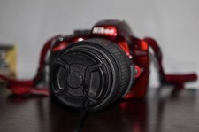 Nikon Digital SLR Camera D3200 18-55 VR Lens Kit Red .