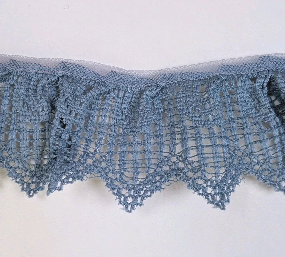 Катушка 12 ярдов винтажная Wrights кружевная отделка открытая работа заостренная кромка сетчатый заголовок Americana - Изображение 2 из 4