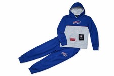 BUFFFALO BILLS HOODED SWEATSHIRT HOODIE SWEATPANTS SET YOUTH S M L POLYESTER NWT
