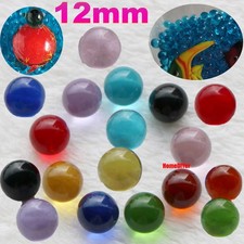 12mm Coloured Glass Beads Round Solid Balls Toys Game Fish Tanks Vase Decoration